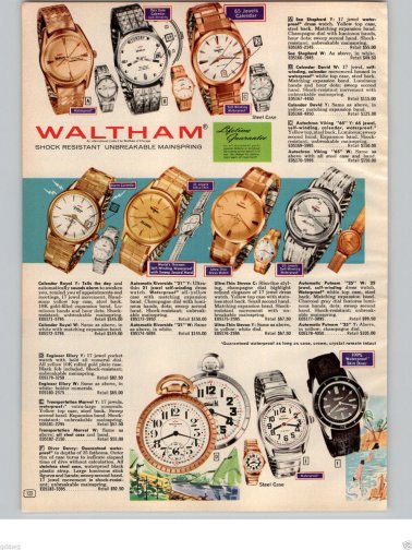 WALTHAM : brochure de promotion, 1966.